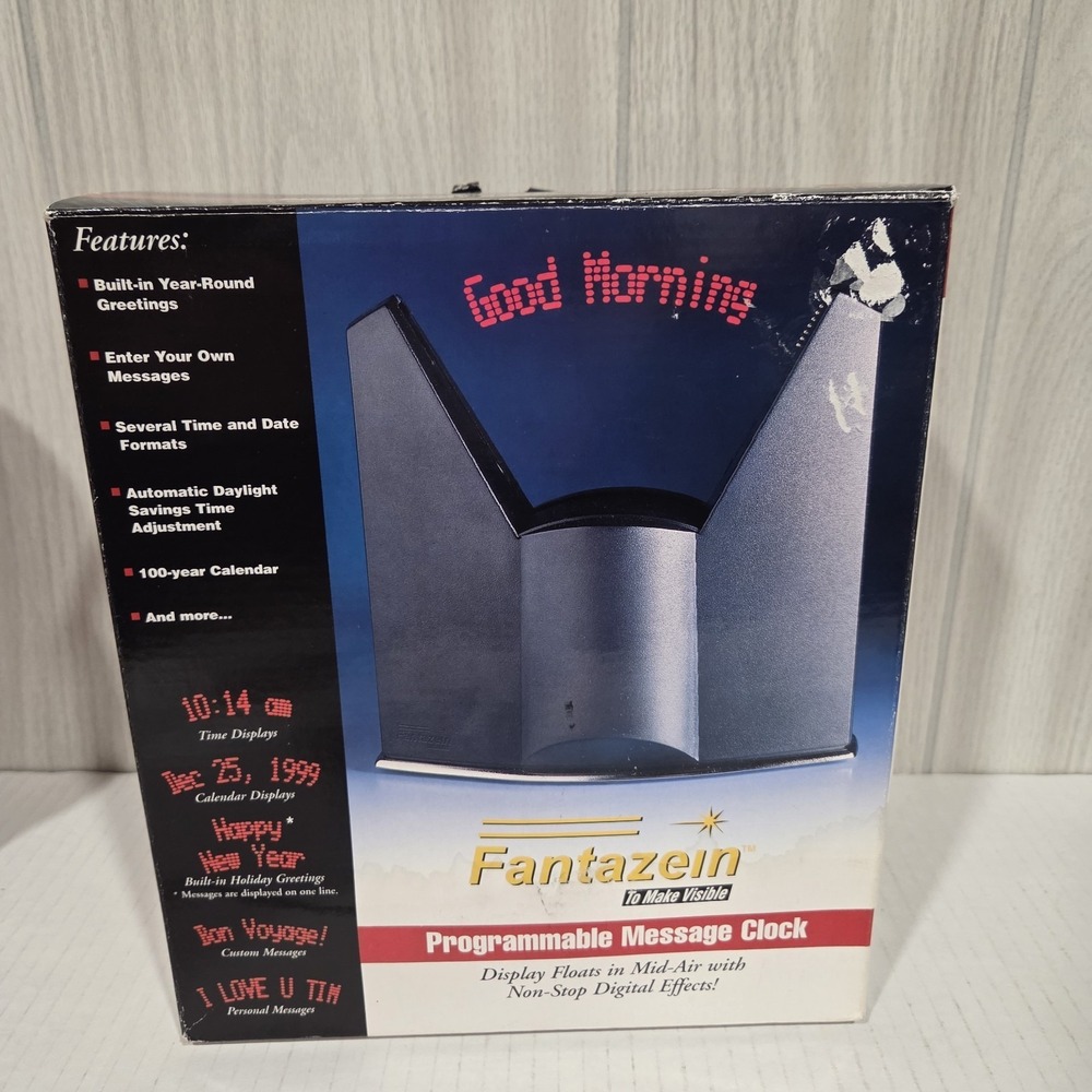 Fantazein Programmable LED Time Clock Message Sign U2100E Floating TESTED